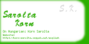 sarolta korn business card